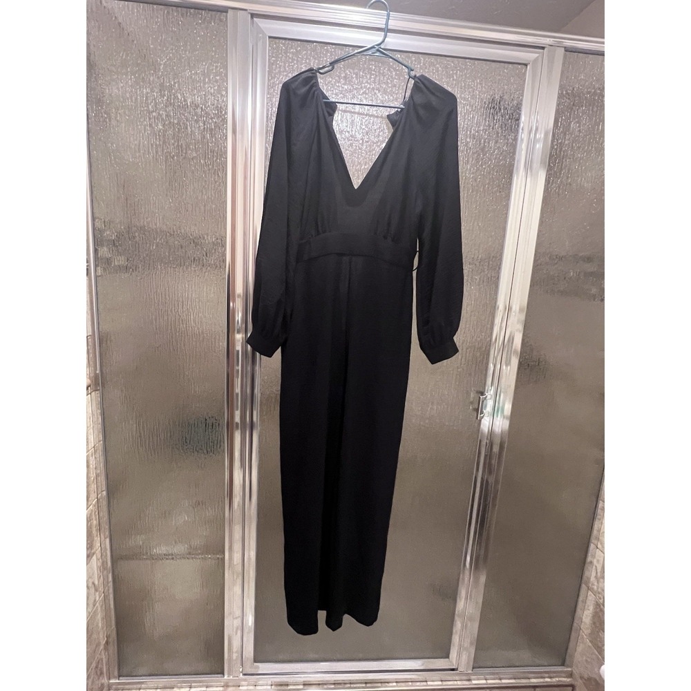 Zara Women Black V Neck Jumpsuit Size Small One Piece